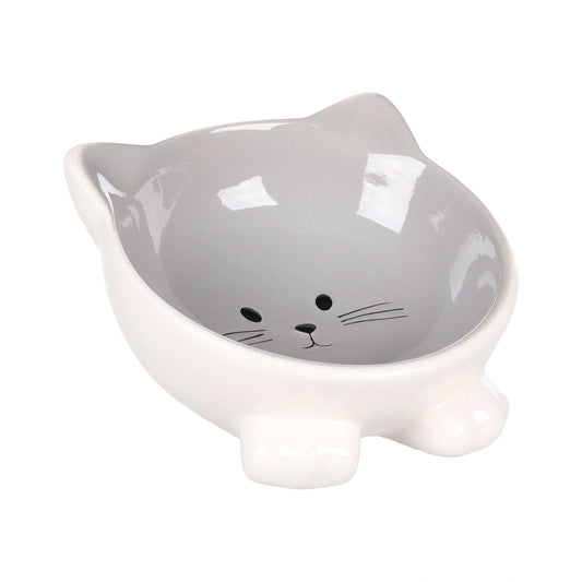 Cat Feeding and drinking bowl Puzi Grey 125ML