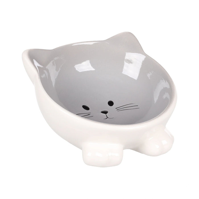 Cat Feeding and drinking bowl Puzi Grey 125ML