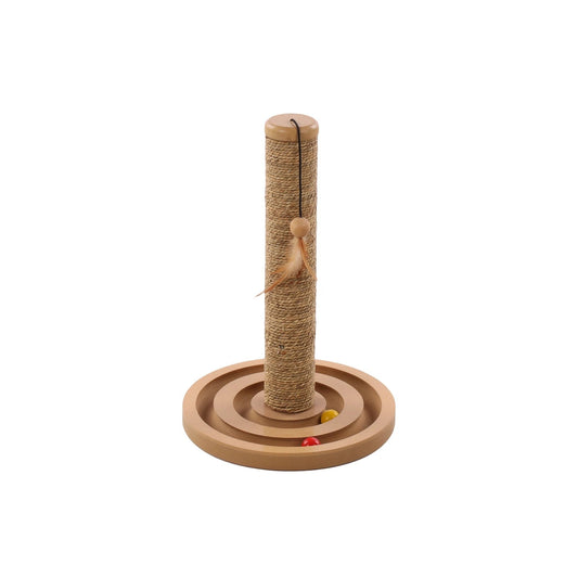Cat Scratching Post Brigitte Brown & Natural With Game