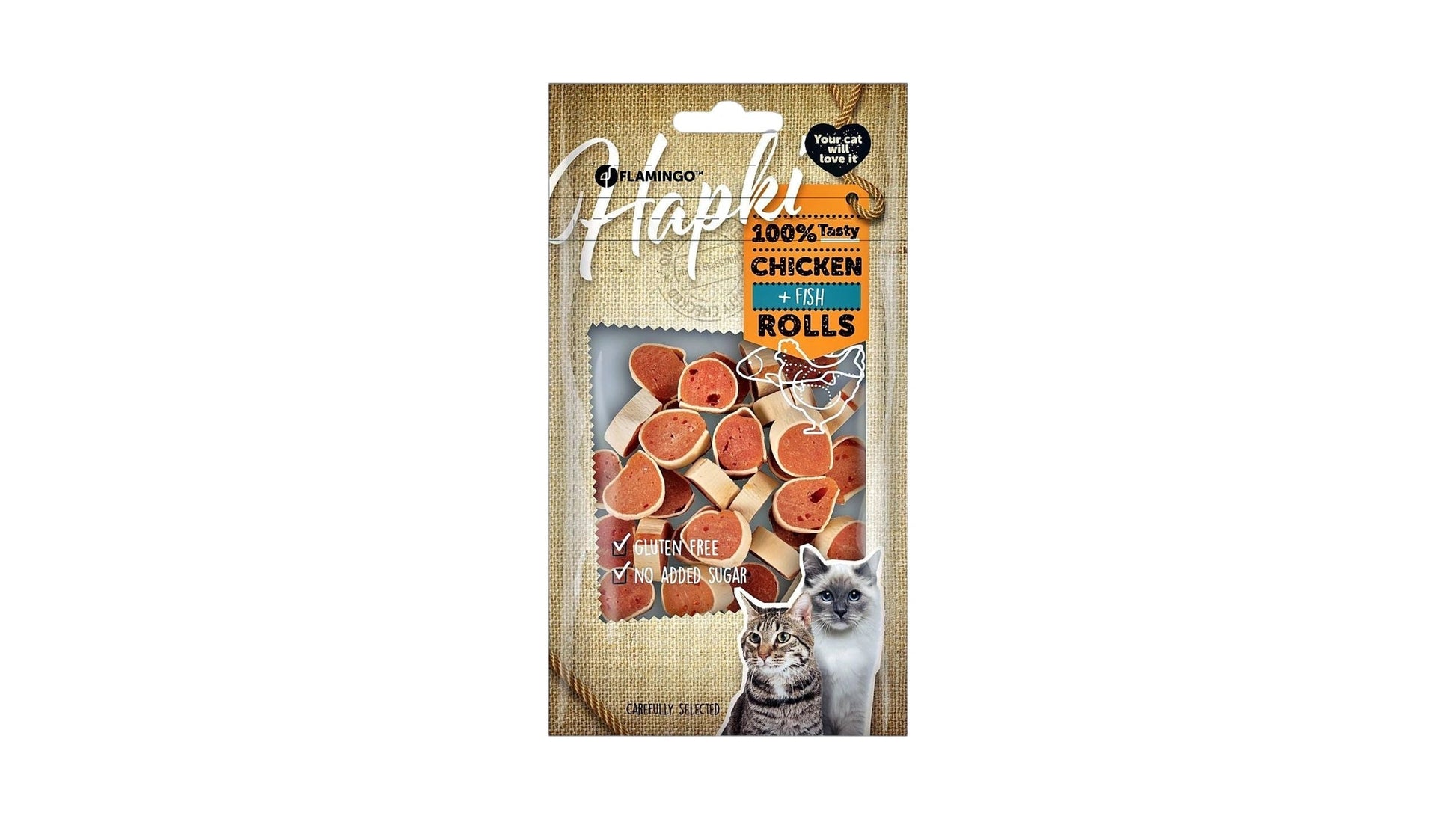 Cat Treats Snacks Hapki Sushi rolls Fish & with chicken 50g