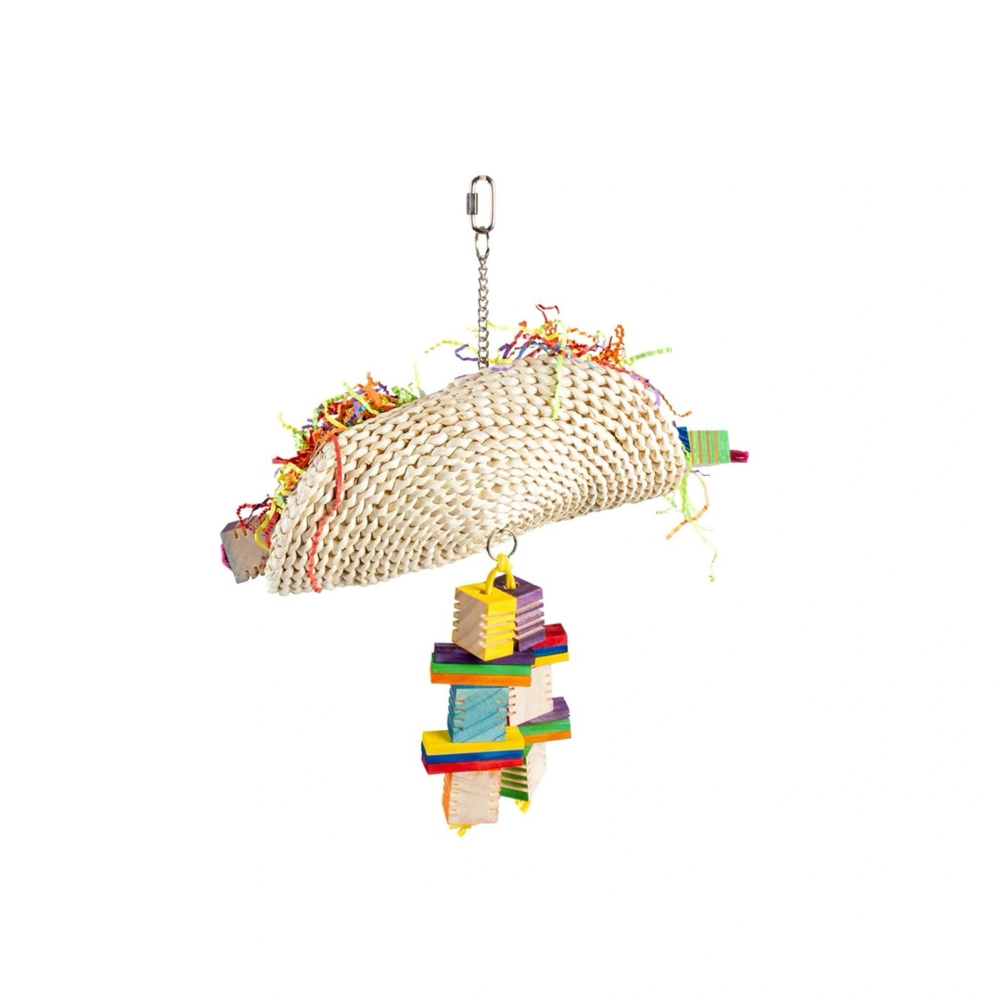 Duvo+ Groovy Maize Taco Medium - Large Parrot Toy Natural Chew