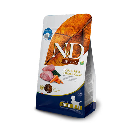 N&D Dog Food Brown Lamb, spirulina and carrot recipe 2kg