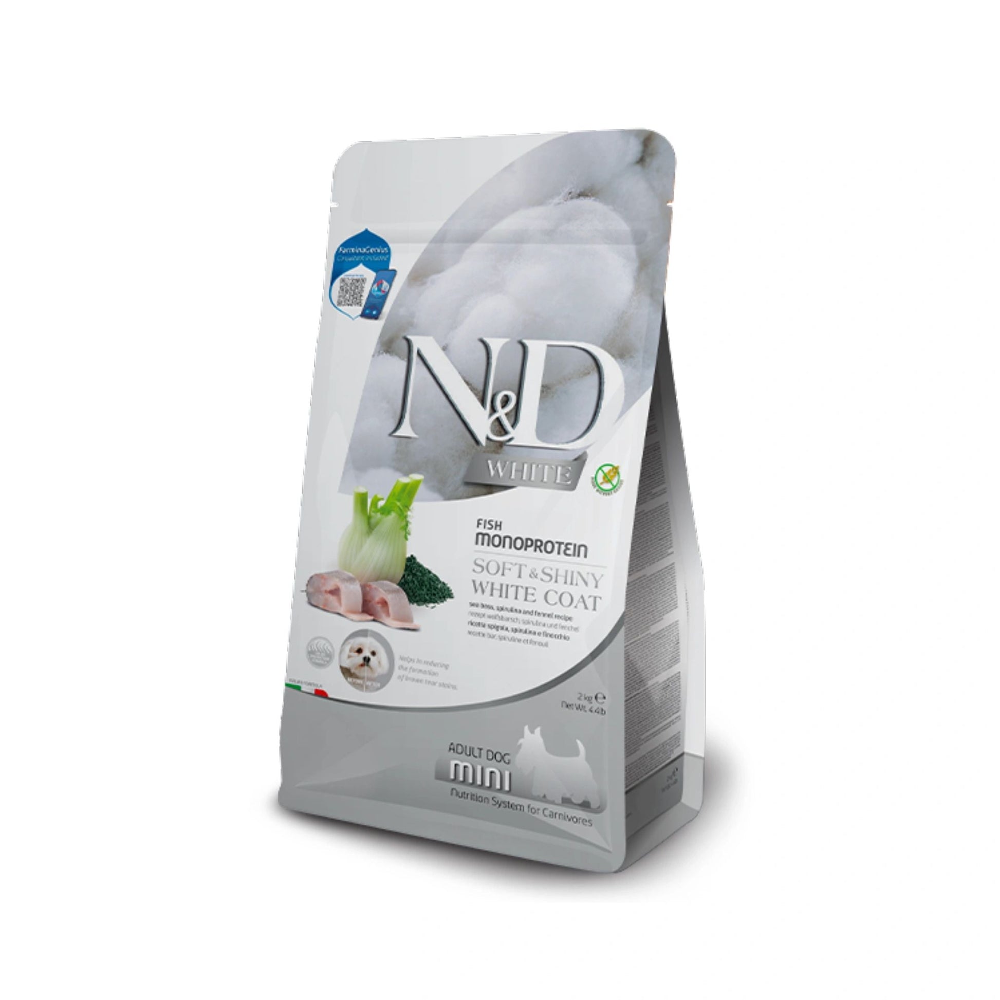 N&D Dog Food White - Sea bass, spirulina and fennel recipe 2kg