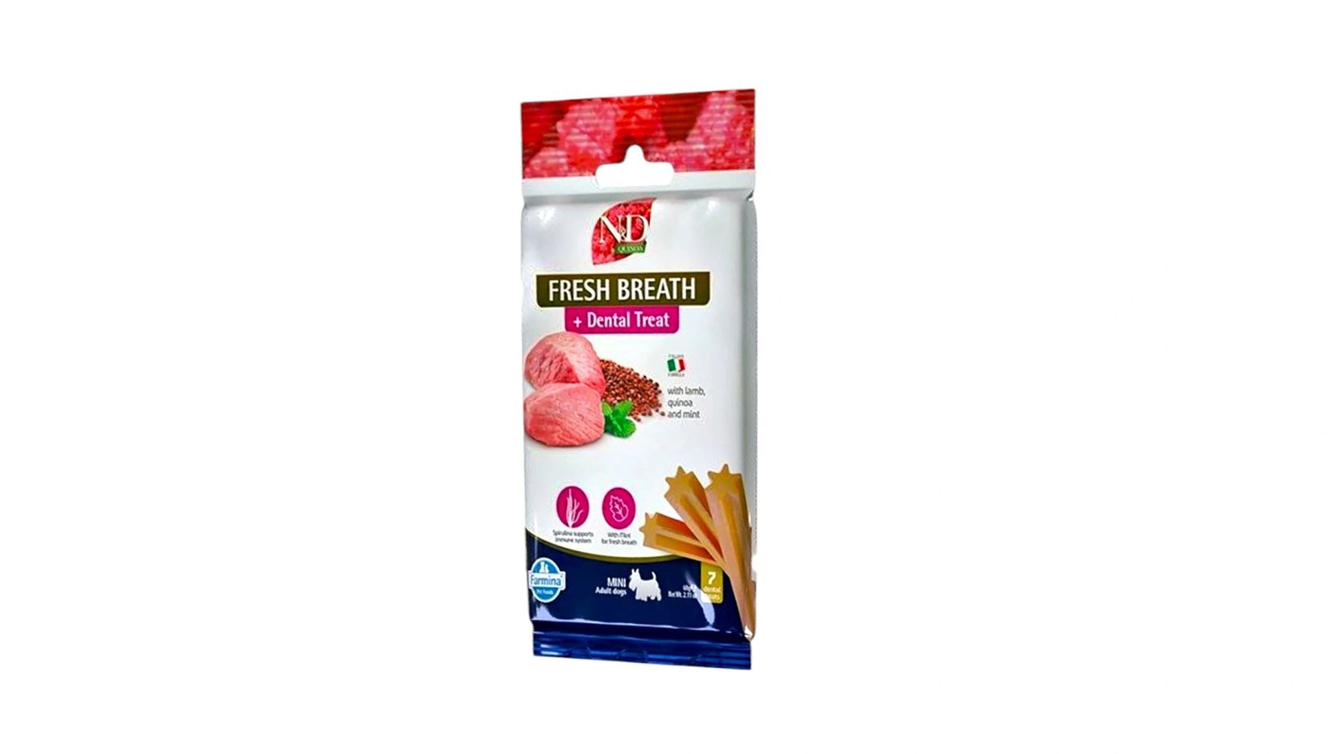 N&D Dog Treat Quinoa Dental Fresh Breath Adult Mini 60g
