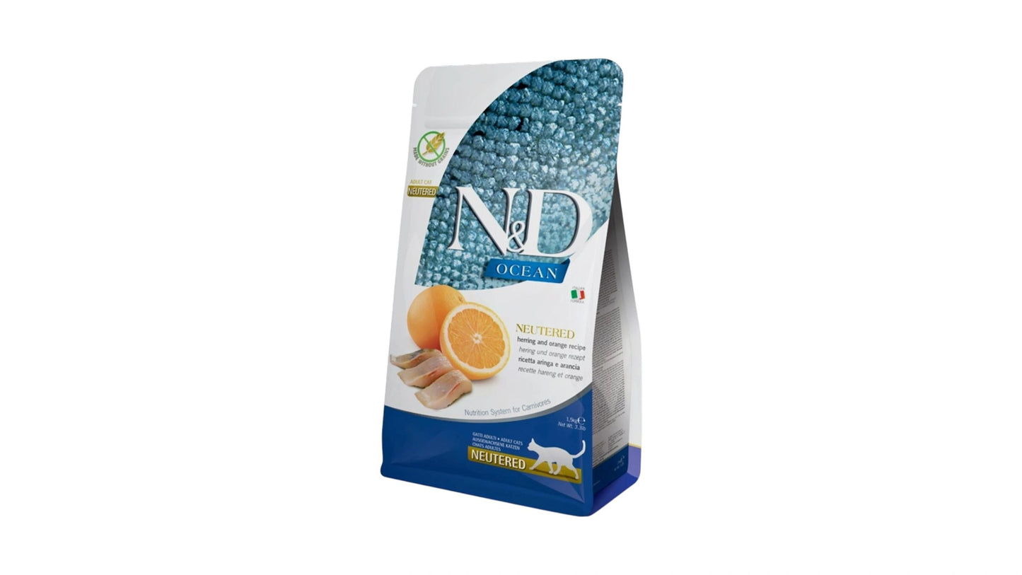N&D Ocean Neutered Cat Food Herring & Orange 1.5kg