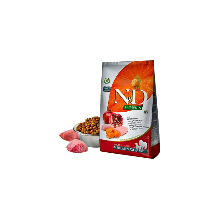 N&D Pumpkin Dog Food Adult Medium & Maxi Chicken and Pomegranate 2.5KG