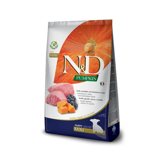 N&D Pumpkin- LAMB & BLUEBERRY PUPPY FOOD MINI 2.5Kg
