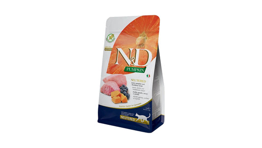 N&D Pumpkin Neutered Cat Food Lamb Pumpkin & Blueberry 1.5kg