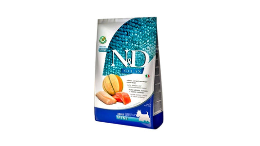 N&D SALMON, COD & CANTALUPE MELON ADULT MINI Dog Food 2.5KG