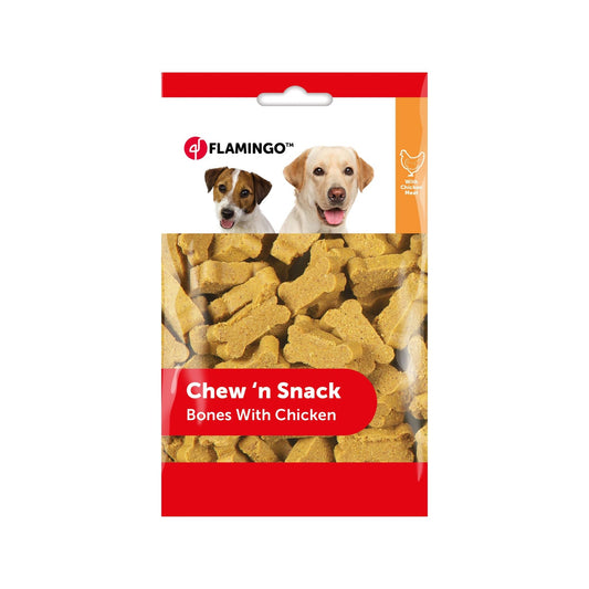 Flamingo Chew'n Snack Soft Bones Chicken 150g | Dog Training Treats