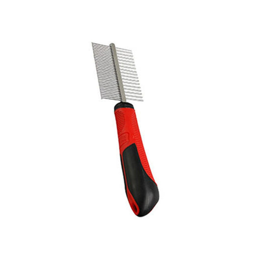 Flamingo Double Grooming Comb With Handle – Dog Detangling Comb – 1030266