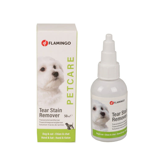 Flamingo Gentle Eye Tear Cleaner for Dogs & Cats | Squeeze Bottle for All Coat Types 50ml