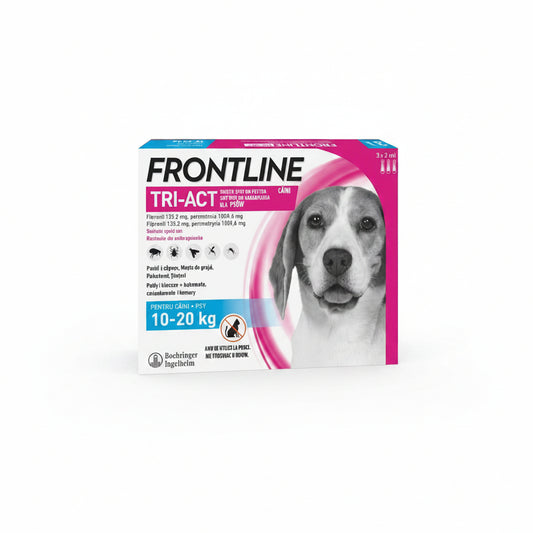 Frontline Tri-Act Flea & Tick Treatment Dogs 10-20kg 3 Pipettes