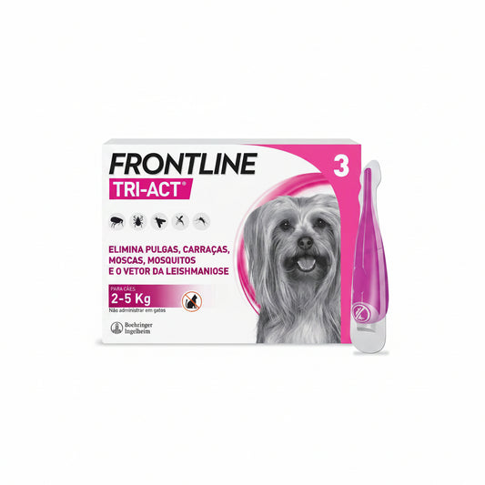 Frontline Tri-Act Flea & Tick Treatment Dogs 2-5kg 3 Pipettes