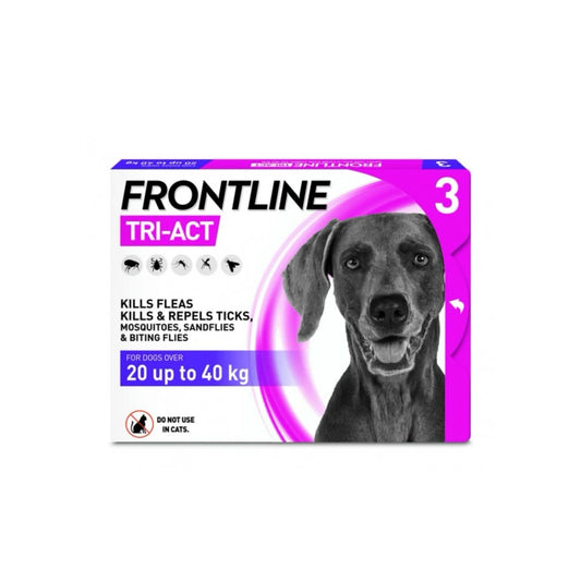 Frontline Tri-Act Large Dog 20–40kg Flea Tick Treatment 3 Pipettes