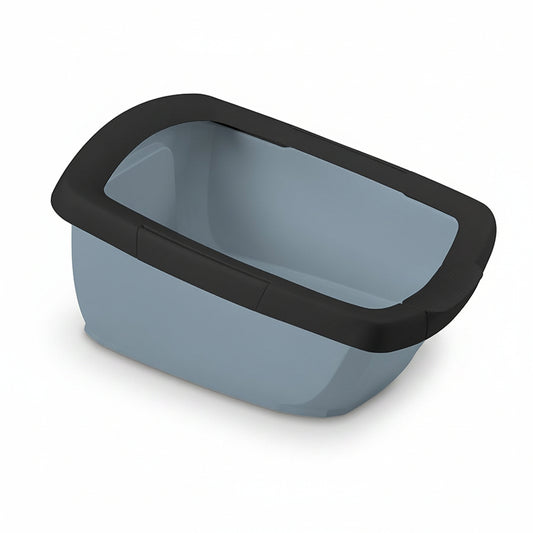 IMAC Funny Second Life large cat litter tray, Avio Blue with black rim
