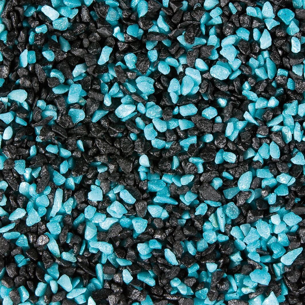 Gruzo Turquoise & Black Aquarium Gravel (1kg)