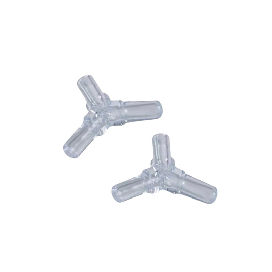 Hobby Aquarium Air Line Y-Connector - 6mm 3-Way Tubing Joiner for Fish Tank Air Pumps (2 Pieces)
