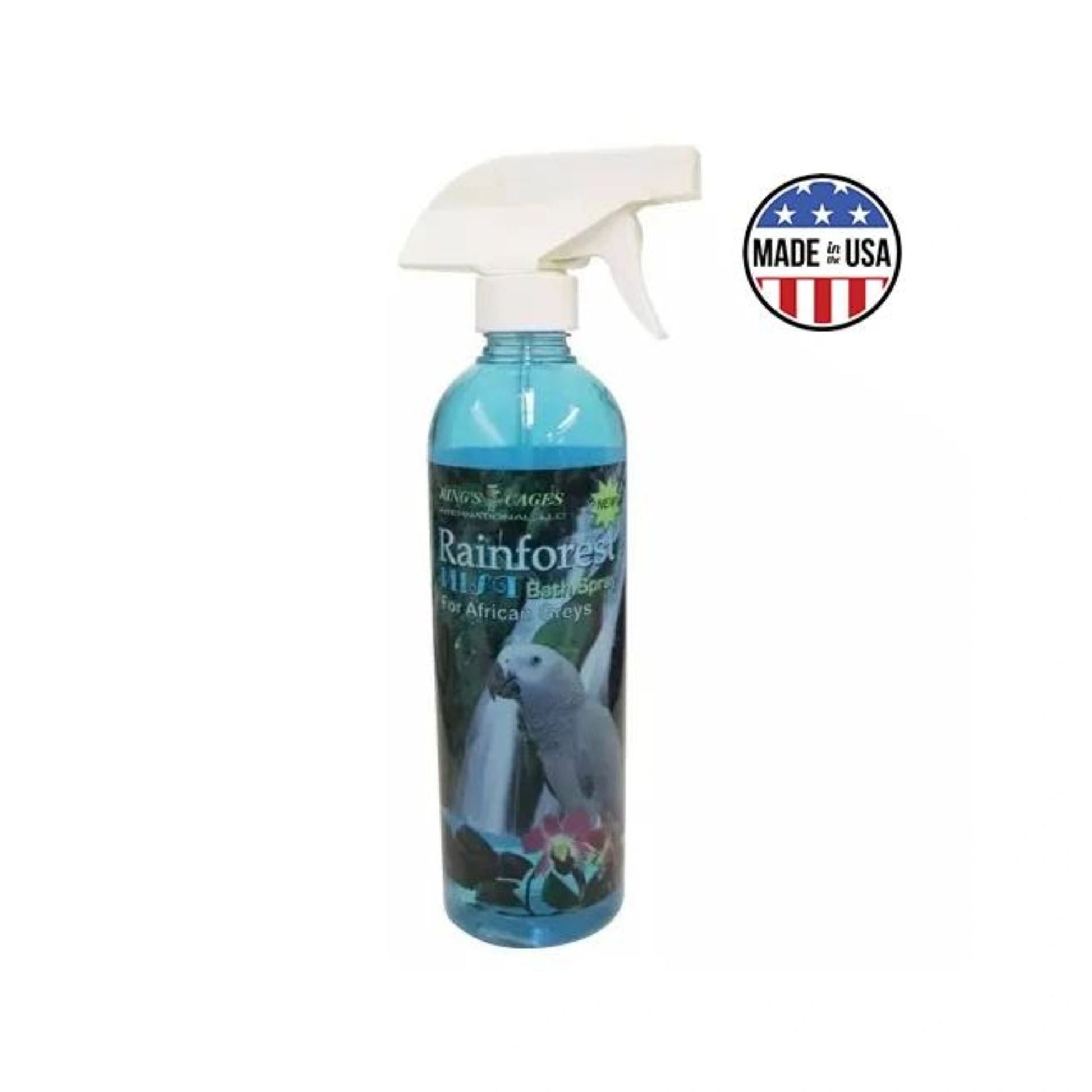 Kings Cages Rainforest Mist Bath Spray for African Greys and Amazons - 503ml
