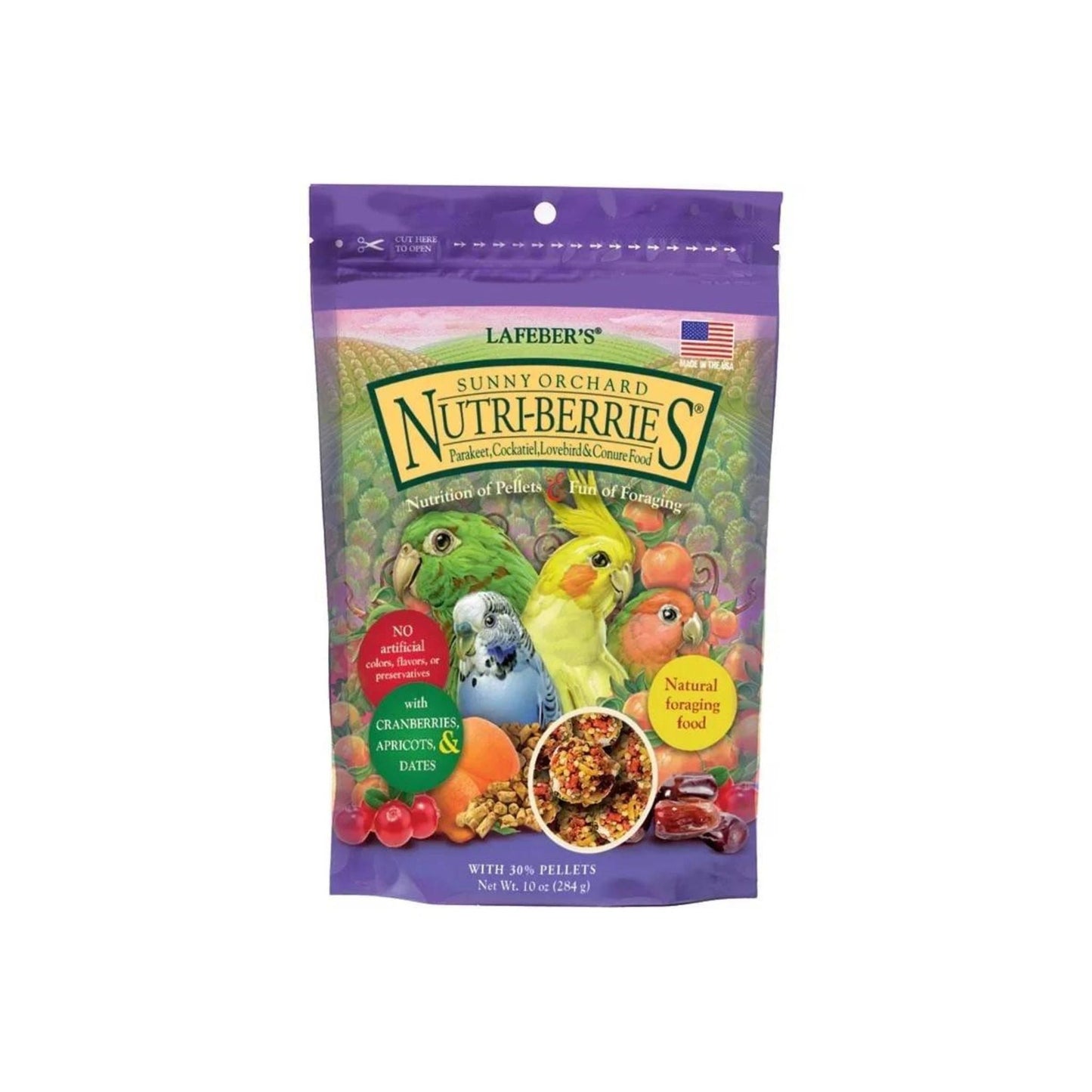 Lafeber Nutri-Berries Sunny Orchard (fruit) - Big Parakeets 284g