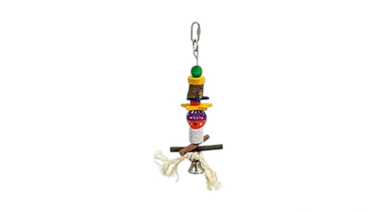 Lava Wood Bell Bird - Parrot Toy