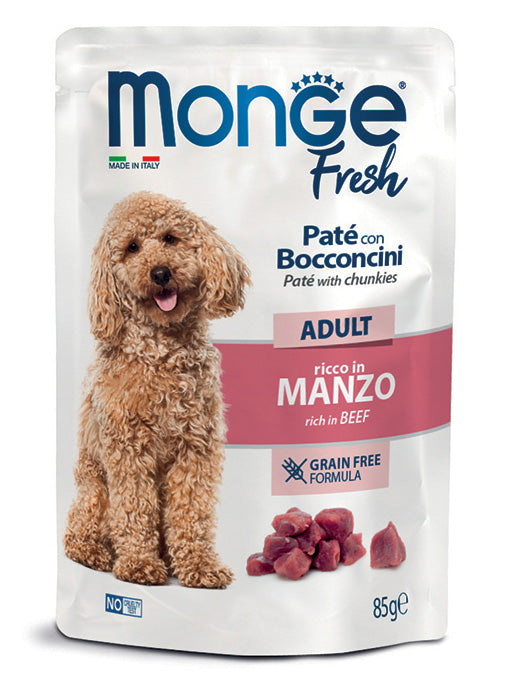 Monge Fresh Adult Beef Wet Dog Food 85g