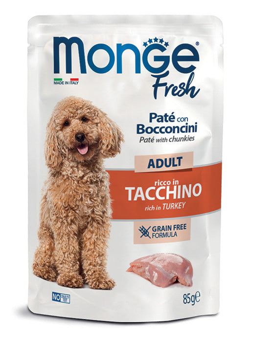 Monge Fresh Adult Turkey Wet Dog Food 85g