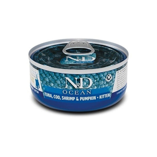 N&D Ocean Kitten – Tuna, Cod, Shrimp & Pumpkin Wet Food70g