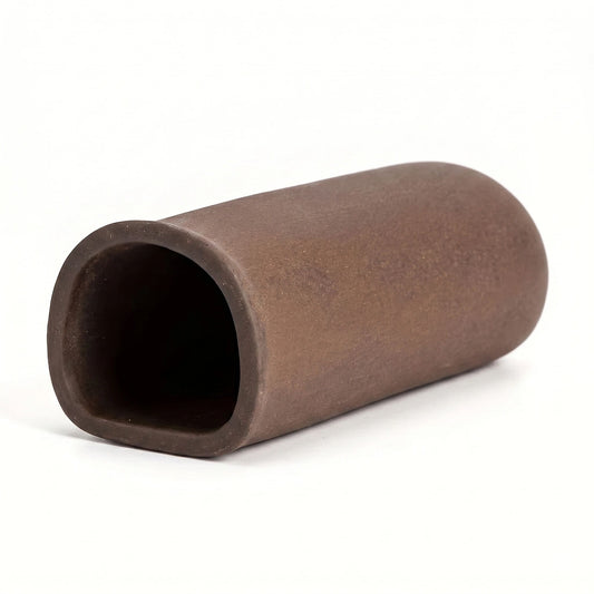 Natural Aquascape Ceramic Pleco Breeding Tunnel & Fish Hiding Place - Medium (Dark Brown)