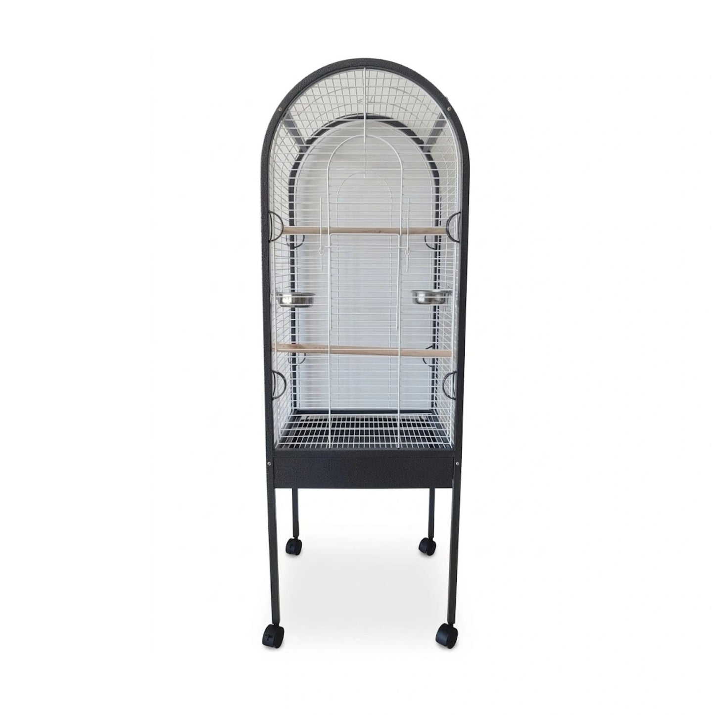 Open Dome Bird, Parrot Cage Anthracite & White Design S