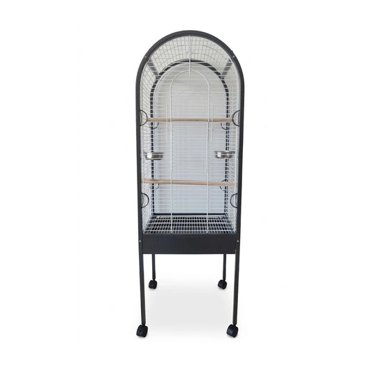 Open Dome Bird, Parrot Cage Anthracite & White Design S