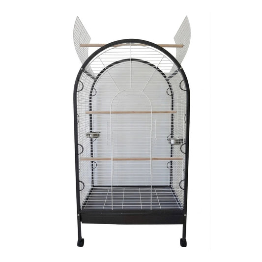 Open Dome Bird, Parrot Cage L Anthracite & White