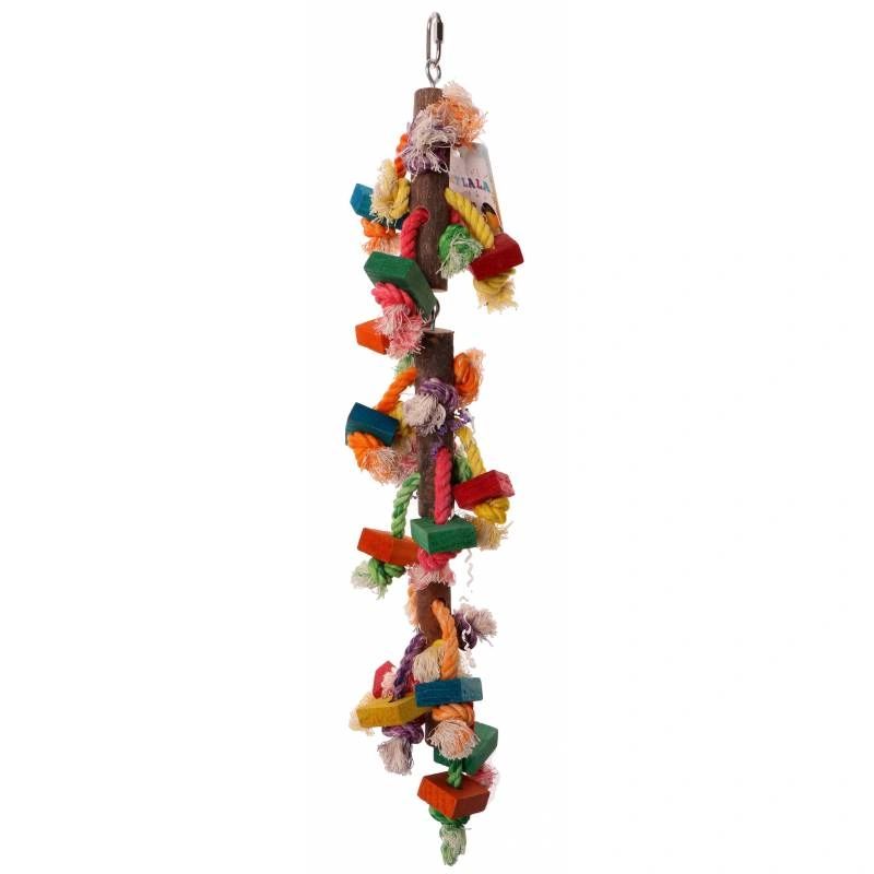 PETLALA WOODEN COLOUR TOWER MEDIUM TO LARGE PARROT TOY