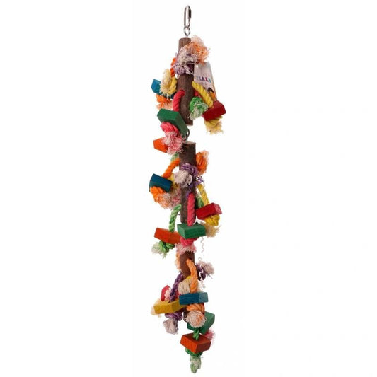 PETLALA WOODEN COLOUR TOWER MEDIUM TO LARGE PARROT TOY