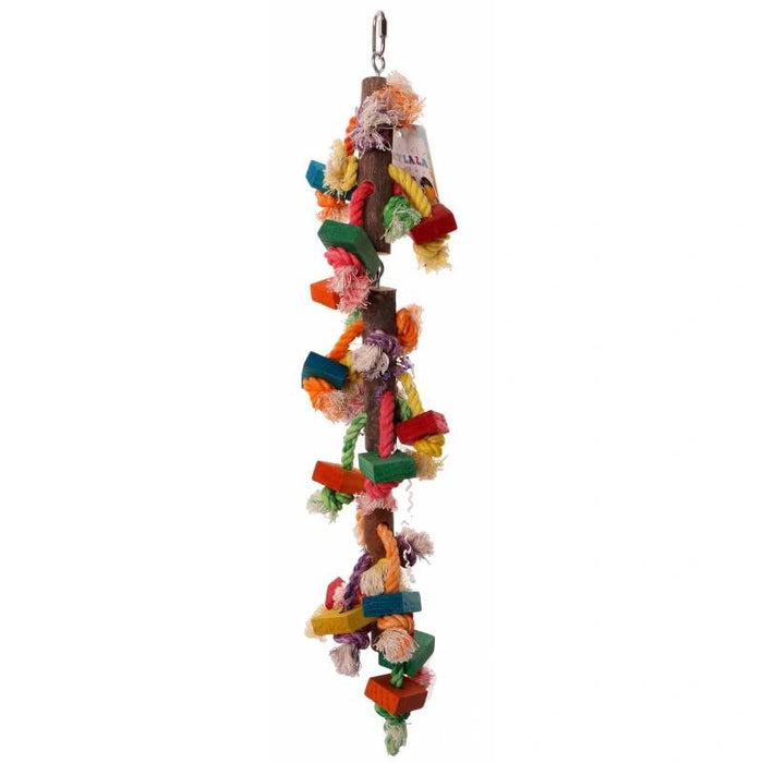 PETLALA WOODEN COLOUR TOWER MEDIUM TO LARGE PARROT TOY