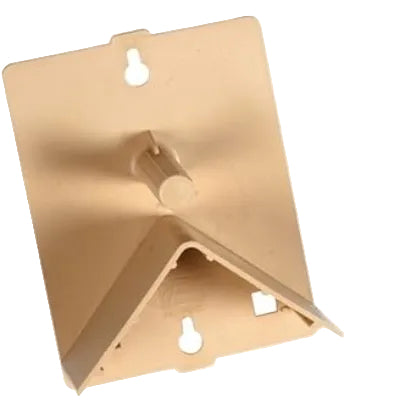 Four identical metallic gold triangular wall hooks arranged in a 2x2 grid on a plain white background.