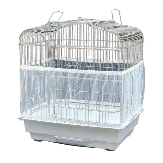 Premium White Mesh Bird Cage Seed Catcher – X -Large