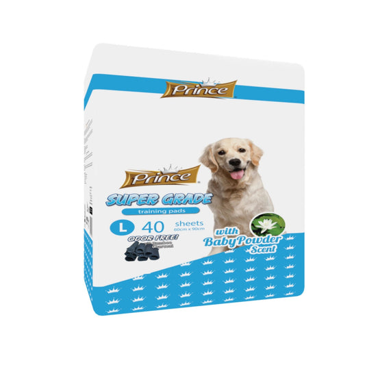 Prince Super Grade Dog Training Pads – Baby Powder 60x90 40pcs