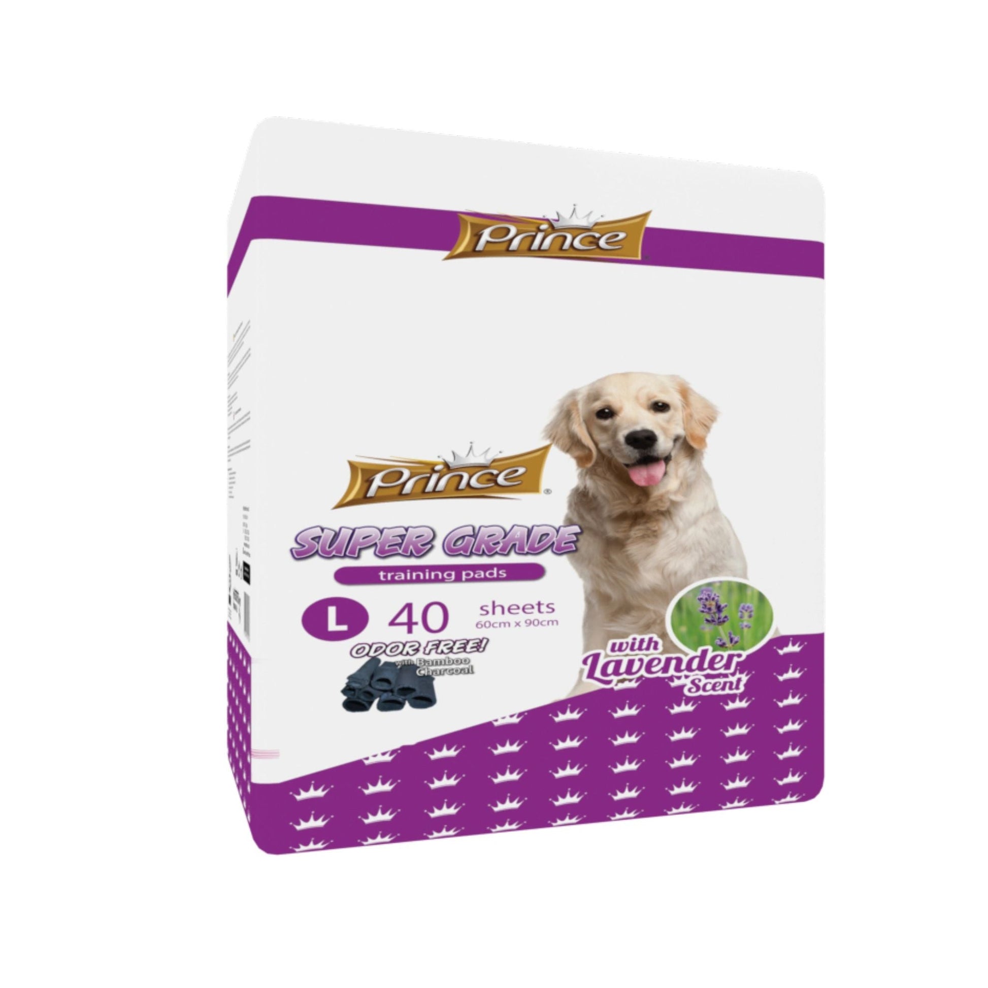 Prince Super Grade Dog Training Pads – Lavender 60x90 40pcs