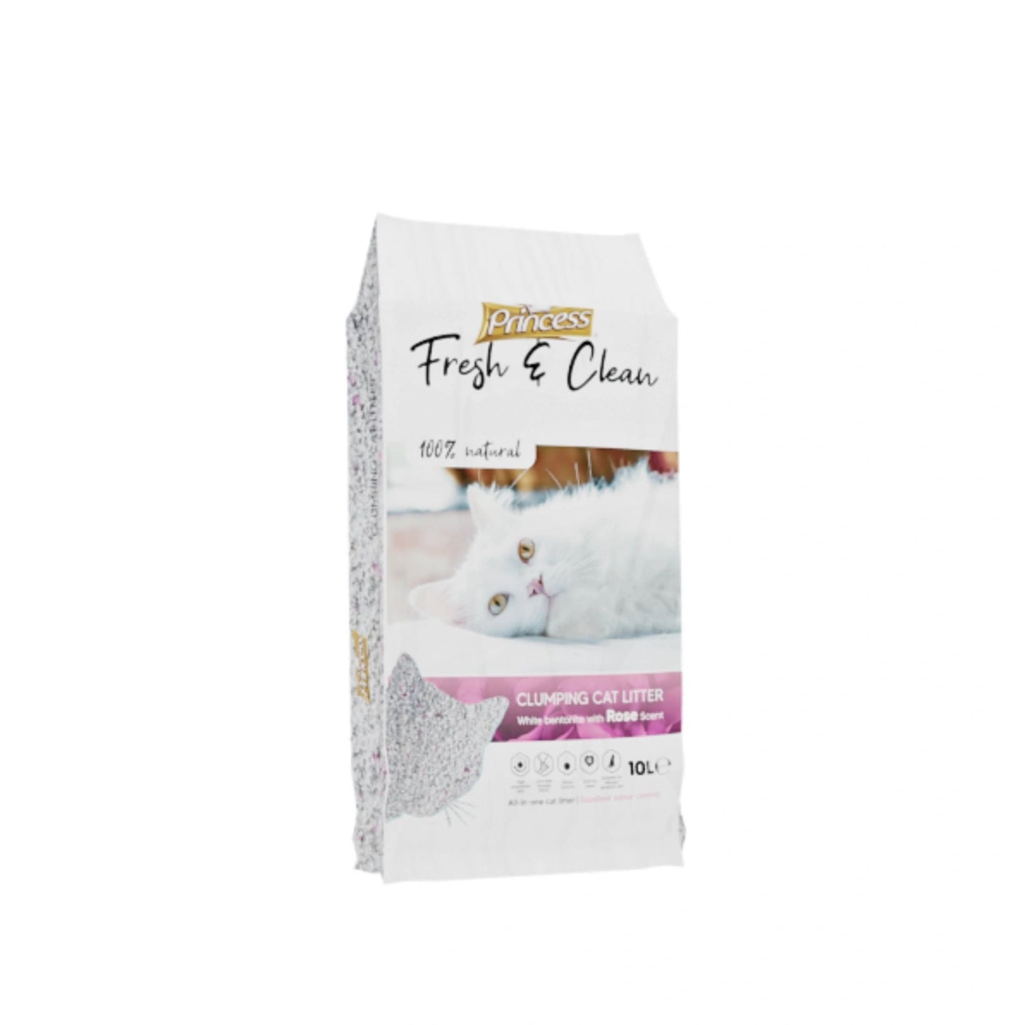 Princess Fresh & Clean Bentonite Clumping Cat Litter – ROSE SCENT 10L
