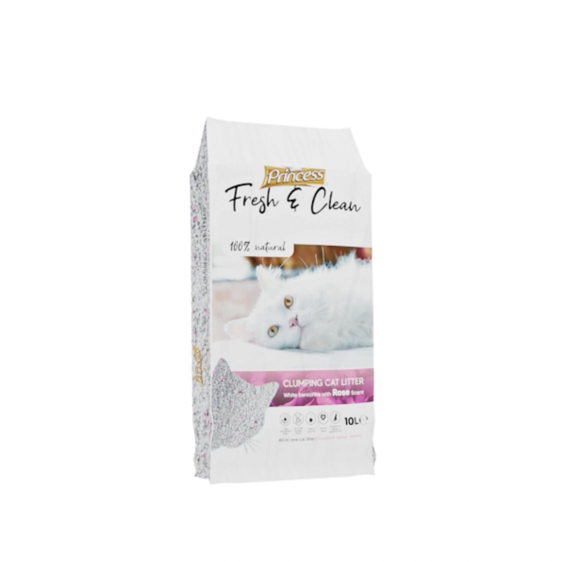 Princess Fresh & Clean Bentonite Clumping Cat Litter – ROSE SCENT 10L