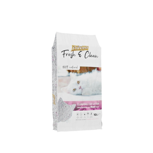 Princess Fresh & Clean Bentonite Clumping Cat Litter – ROSE SCENT 10L