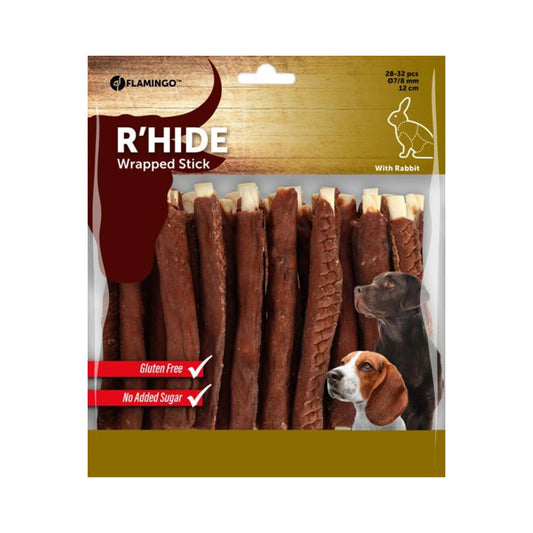 Rawhide & Rabbit Dog Treats Chew Sticks 12cm 350g