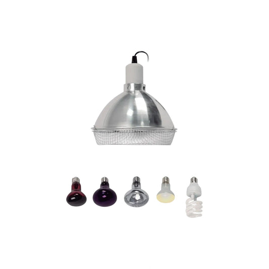 Reptile Basking Lamp Dome With Basket Grid & Clamp 150W max E27