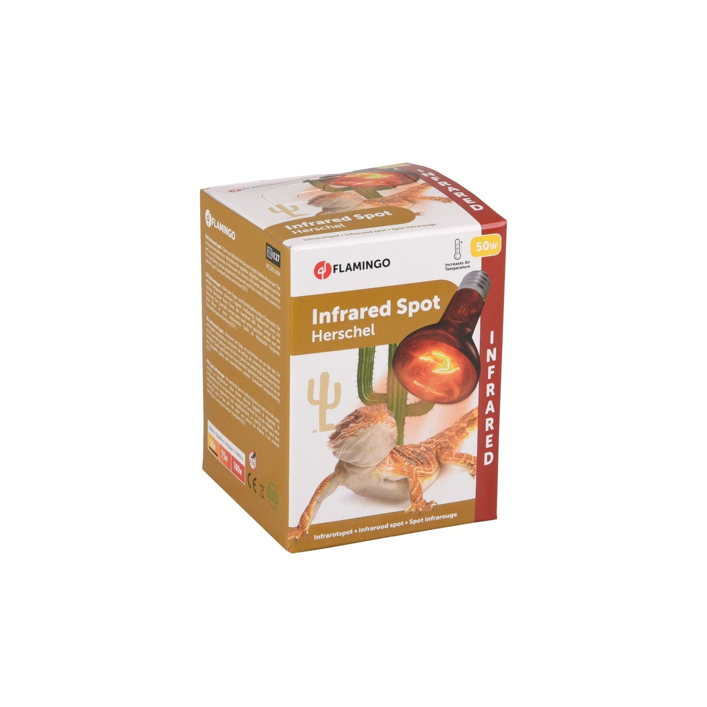 Reptile Infrared spot heat lamp Red 50w E27
