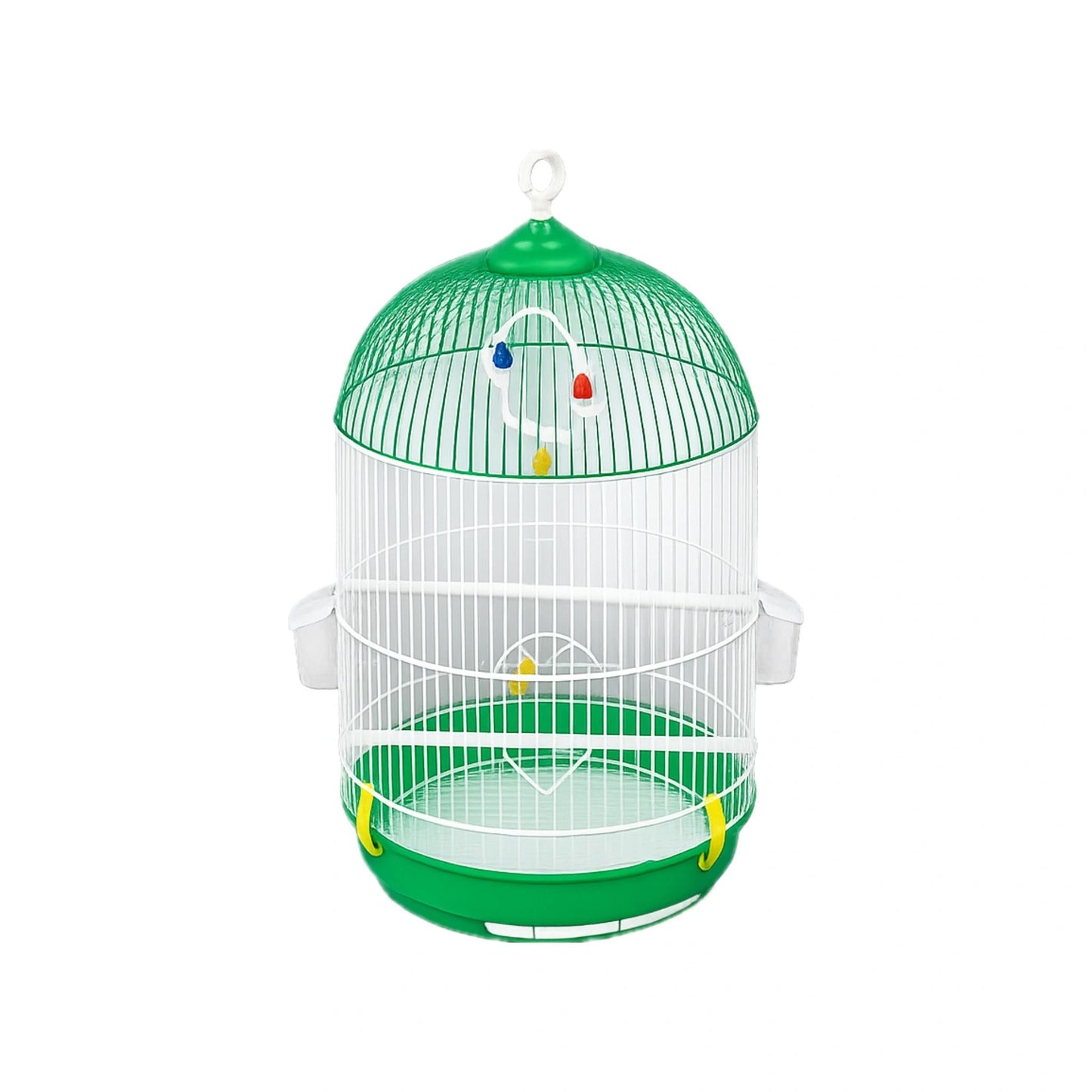 Round Bird Cage with Swing & Feeders | Easy Clean