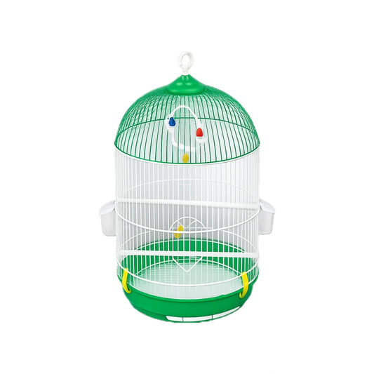 Round Bird Cage with Swing & Feeders | Easy Clean