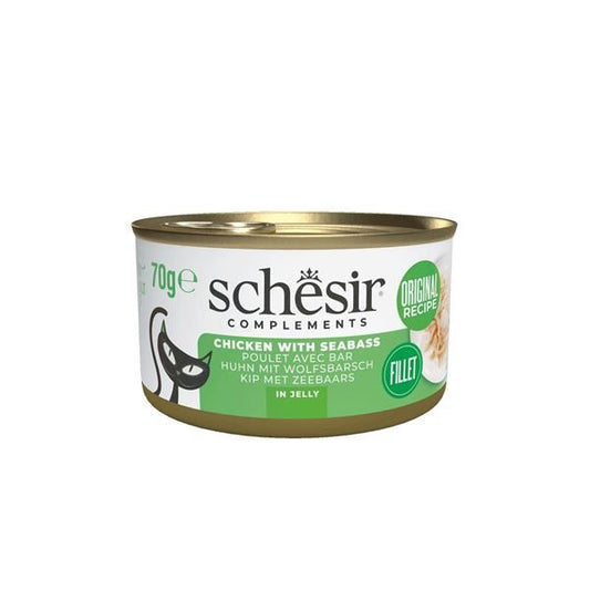 Schésir cat food can on a white background