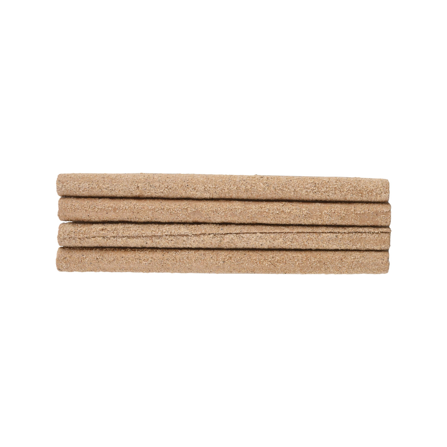 Four beige, 19cm sanded paper bird perch covers stacked horizontally for nail and beak trimming.