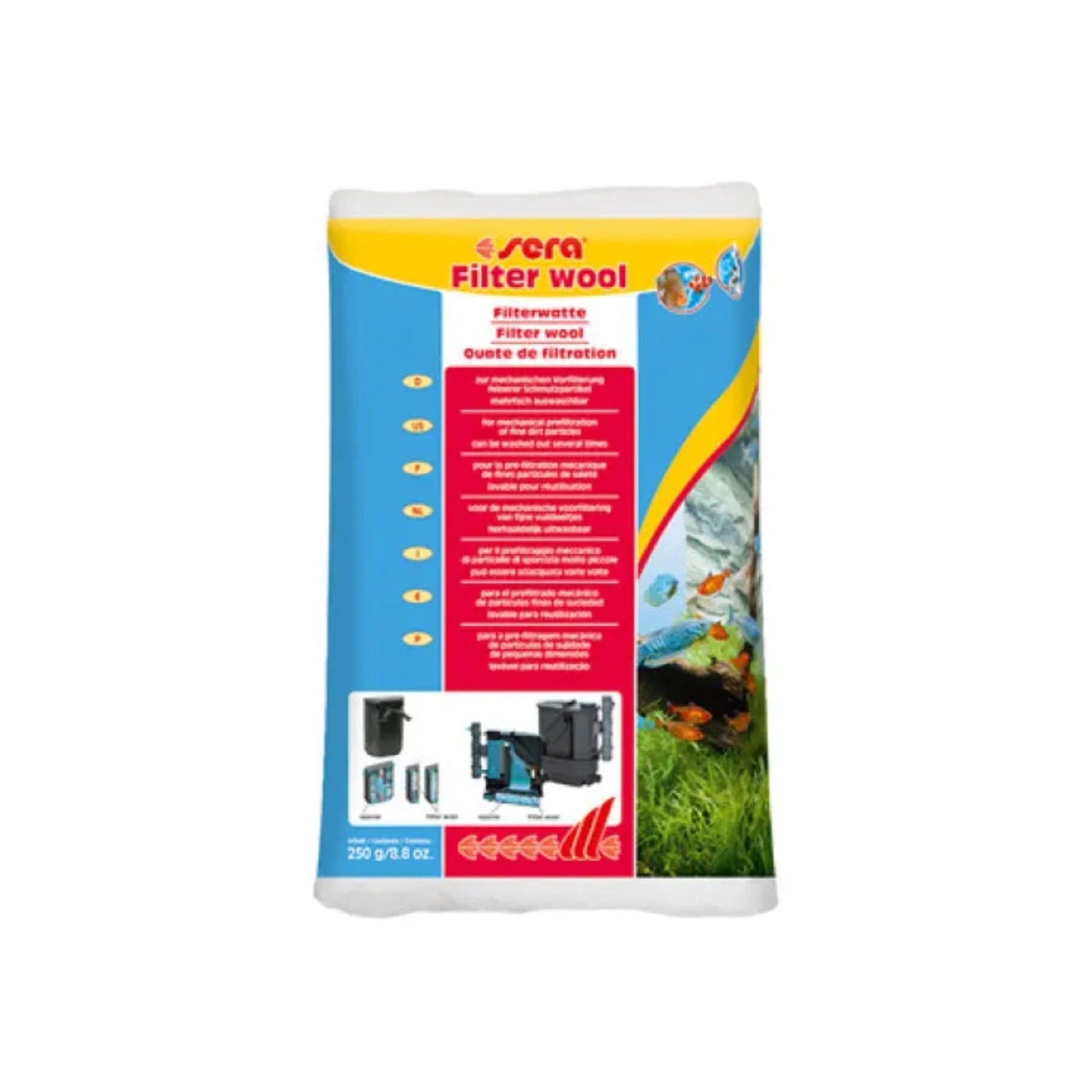 Sera Filter Wool – Fine Aquarium Filter Media for Crystal Clear Aquarium Water 250g
